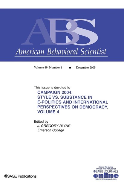 Campaign 2004: Volume 4, J. Gregory Payne - Paperback - 9781412937993