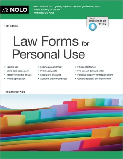 Law Forms for Personal Use, The Editors of Nolo Nolo the Editors - Paperback - 9781413333343