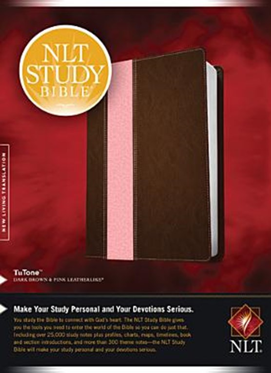 NLT Study Bible Tutone Dark Brown/Pink
