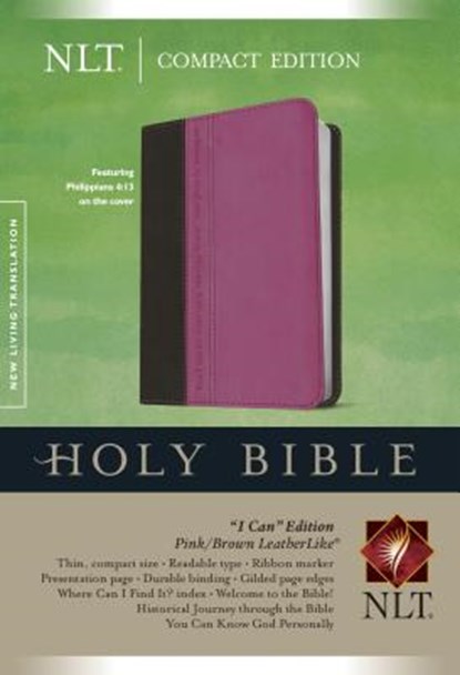 NLT Compact Edition Bible Tutone Pink/Brown, Tyndale - Gebonden - 9781414397726