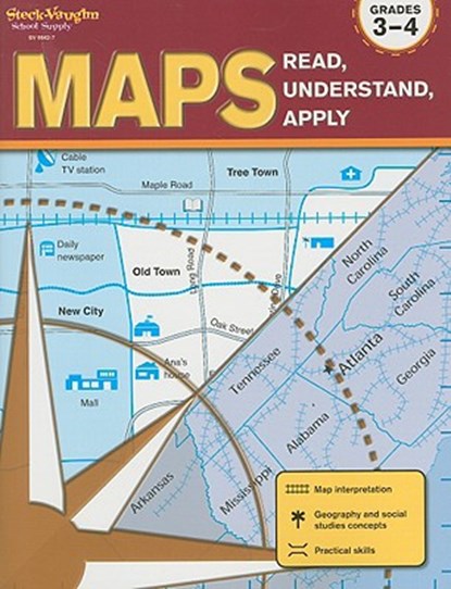 Maps: Read, Understand, Apply Reproducible Grades 3-4, Stckvagn - Paperback - 9781419099427