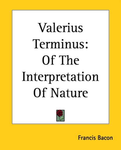 Valerius Terminus, Francis Bacon - Paperback - 9781419192265