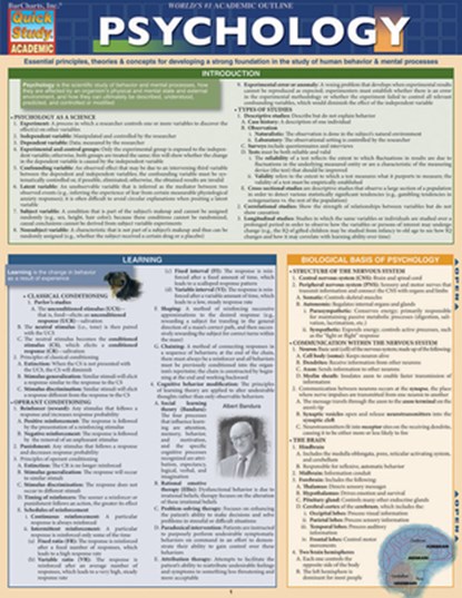 Psychology, Inc. BarCharts - Paperback - 9781423219620