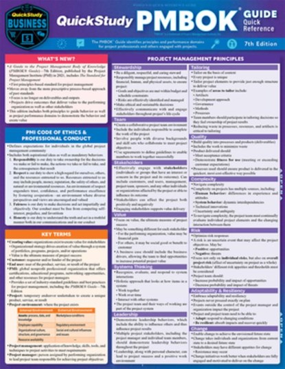 QuickStudy PMBOK Quick Reference Guide, Inc. BarCharts - Paperback - 9781423231127
