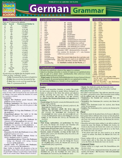 German Grammar, Inc. BarCharts - Paperback - 9781423234722