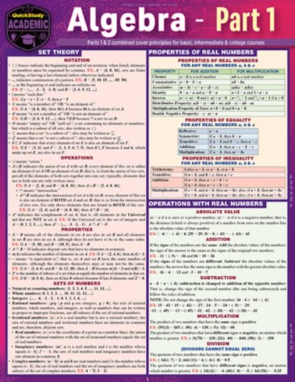 Algebra part 1, S B Kizlik ; Expolog LLC - Paperback - 9781423251101