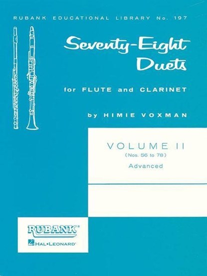 78 DUETS FOR FLUTE & CLARINET, H. Voxman - Paperback - 9781423445425