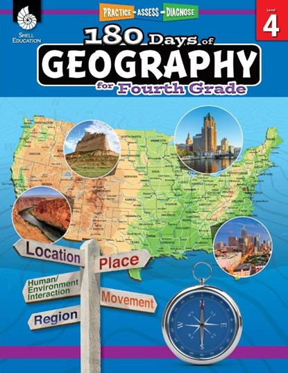 180 Days™: Geography for Fourth Grade, Charles Aracich ; Chuck Aracich - Paperback - 9781425833053