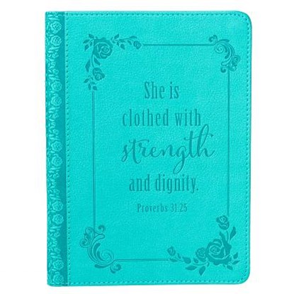Christian Art Gifts Classic Handy-Sized Journal Strength and Dignity Proverbs 31 Woman Bible Verse Inspirational Scripture Notebook W/Ribbon, Faux Lea, Christian Art Gifts - Gebonden - 9781432115487
