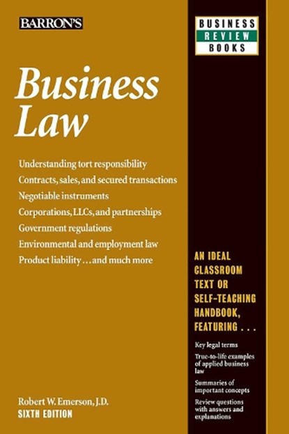 Business Law, Robert W. Emerson - Paperback - 9781438005119