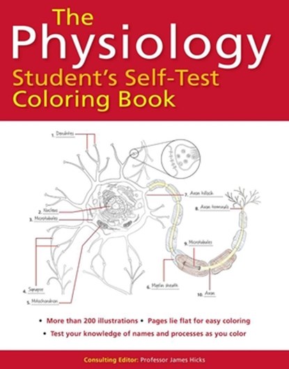 Physiology Student's Self-Test Coloring Book, Barron's Educational Series - Paperback - 9781438008714