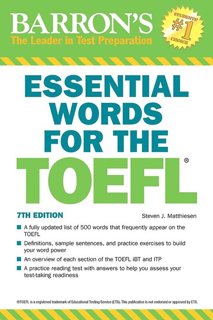 Essential Words for the TOEFL, Steven J. Matthiesen - Paperback - 9781438008875