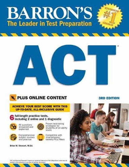 Barron's ACT with Online Tests, BRIAN W.,  M.Ed. Stewart - Paperback - 9781438011103