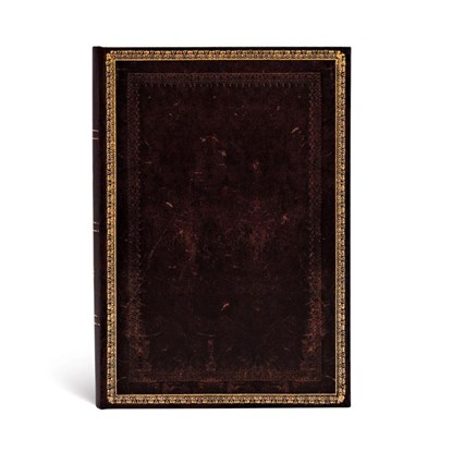 Black Moroccan (Old Leather Collection) Midi Lined Hardcover Journal (Elastic Band Closure), Paperblanks - Gebonden - 9781439735190