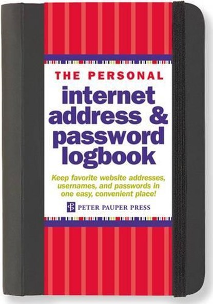Internet Address Password Log Black, Inc Peter Pauper Press - Gebonden - 9781441303257