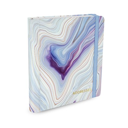 Addressbook Large Peter Pauper Blue Agate *, niet bekend - Gebonden - 9781441330918