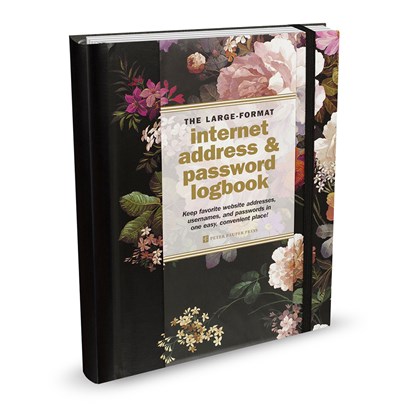 Logbook Internet address &amp; Password Large Peter Pauper Midnight Floral, niet bekend - Gebonden - 9781441336101