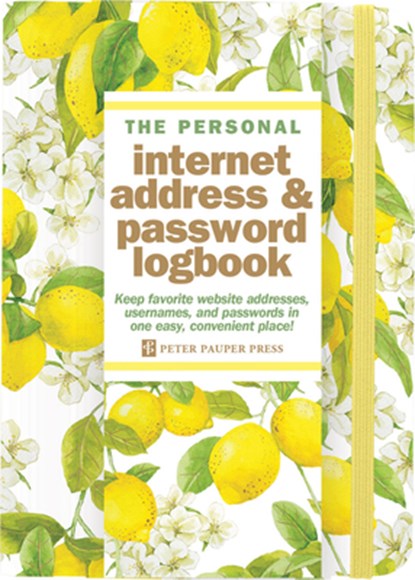 Logbook Internet address & Password Peter Pauper Amalfi Lemons, niet bekend - Gebonden - 9781441345745