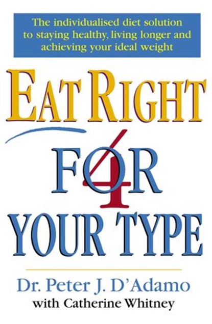 Eat Right 4 Your Type, Dr Peter D'Adamo ; Catherine Whitney - Ebook - 9781448134991