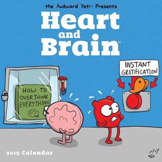 Heart and Brain 2019 Square Wall Calendar