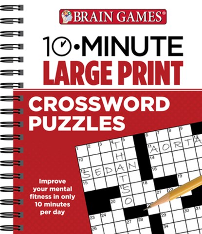 Brain Games - 10 Minute: Large Print Crossword Puzzles: Volume 1, Publications International Ltd - Paperback - 9781450887960