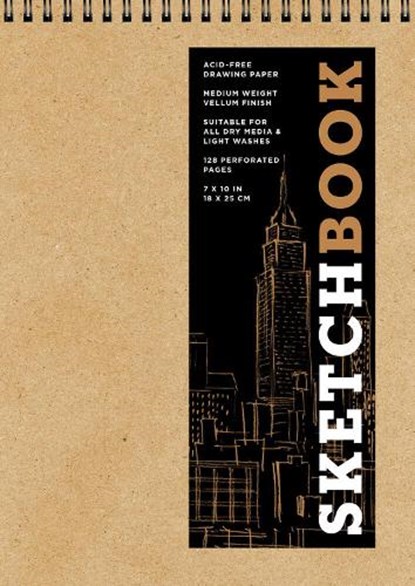 Sketchbook 7 x 10" Fliptop Landscape Kraft Spiral Hardcover Mixed Media Sketchbook for Drawing, Union Square & Co. - Gebonden - 9781454931485