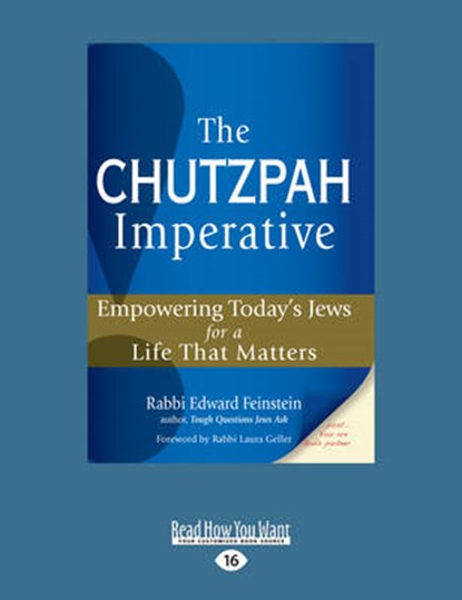 The Chutzpah Imperative, Rabbi Laura Geller; Rabbi Edward Feinstein - Overig - 9781459685017