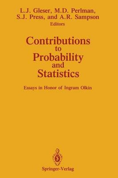 Contributions to Probability and Statistics, Leon J. Gleser ; Michael D. Perlman ; S. James Press ; Allan R. Sampson - Paperback - 9781461282006