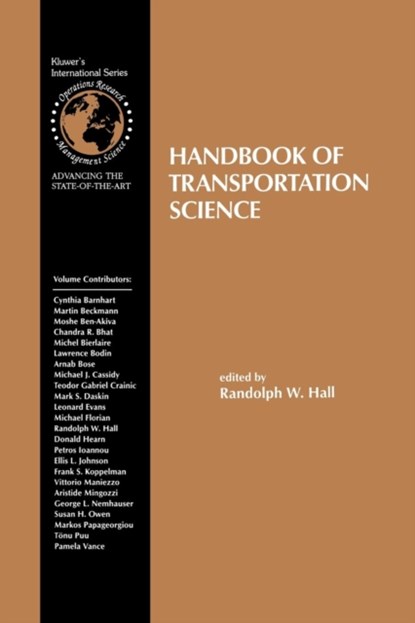 Handbook of Transportation Science, niet bekend - Paperback - 9781461373704