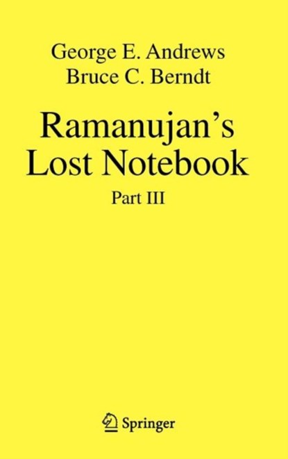 Ramanujan's Lost Notebook, niet bekend - Gebonden - 9781461438090