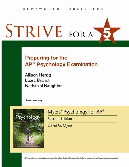 Strive for 5: Preparing for the AP Psychology Examination, David Myers - Paperback - 9781464156052