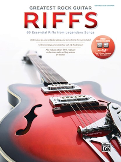 The Greatest Rock Guitar Riffs: Guitar Tab, Book & Online Audio/Software, Alfred Music - Paperback - 9781470623425