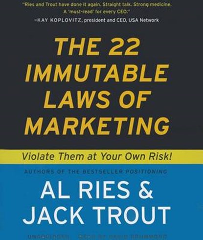 The 22 Immutable Laws of Marketing, RIES,  Al ; Trout, Jack - AVM - 9781483006024