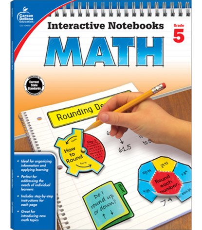 Math, Grade 5, Carson Dellosa Education - Paperback - 9781483824666
