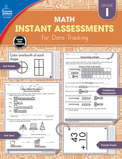 Instant Assessments for Data Tracking, Grade 1: Math, Carson Dellosa Education - Paperback - 9781483836102