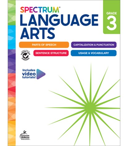 Spectrum Language Arts Workbook, Grade 3, Spectrum - Paperback - 9781483871370
