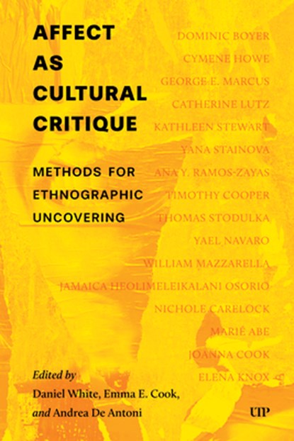 Affect As Cultural Critique, Daniel White ; Emma E. Cook ; Andrea De Antoni - Paperback - 9781487559793