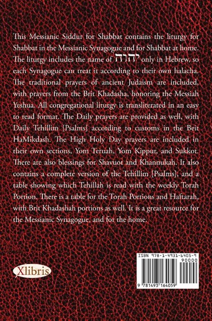 Messianic Siddur for Shabbat, Daniel Perek - Paperback - 9781493164059
