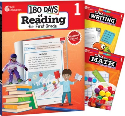 180 Days(tm) Reading, Writing and Math for Grade 1: 3-Book Set: Practice, Assess, Diagnose, Multiple Authors - Paperback - 9781493825905