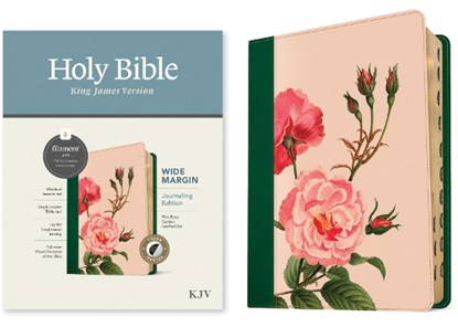 KJV Wide Margin Bible, Filament-Enabled Edition (Leatherlike, Pink Rose Garden, Indexed, Red Letter), Tyndale - Gebonden - 9781496479181
