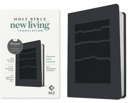 NLT Premium Value Compact Bible, Filament-Enabled Edition (Leatherlike, Black Mountainscape), Tyndale - Gebonden - 9781496479266