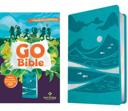 NLT Go Bible for Kids (Leatherlike, Teal Ocean): A Life-Changing Bible for Kids, New Living Translation - Gebonden - 9781496486561