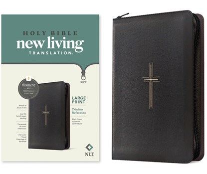 NLT Large Print Thinline Reference Zipper Bible, Tyndale - Gebonden - 9781496489982