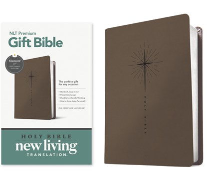 Premium Gift Bible Nlt, Filament Enabled (Leatherlike, Star Cross Taupe, Red Letter), Tyndale - Gebonden - 9781496490735