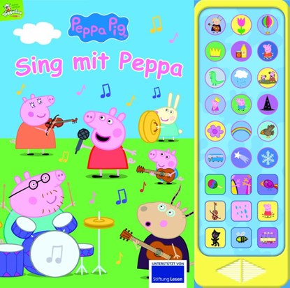 Peppa Pig - Sing mit Peppa Pig - 27-Button-Soundbuch mit 24 Seiten für Kinder ab 3 Jahren - mit bekannten Kinderliedern und Geräuschen, niet bekend - Gebonden - 9781503751828