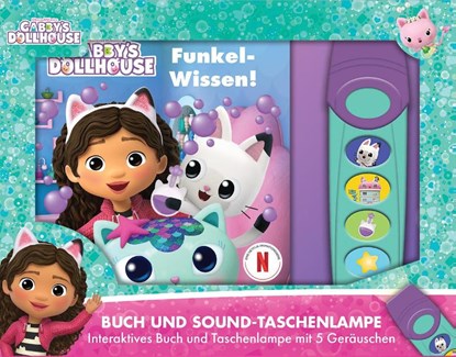 Gabby's Dollhouse - Funkel-Wissen! - Pappbilderbuch mit Taschenlampe und Glitzerseiten - Bilderbuch mit 5 tollen Geräuschen, Phoenix International Publications Germany GmbH - Paperback - 9781503773363