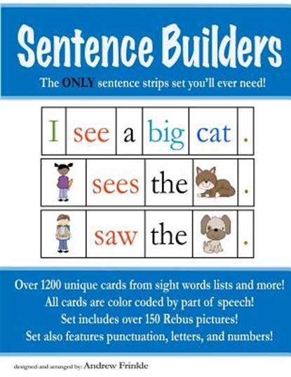 Sentence Builders: The ONLY Sentence Strips Set You'll Ever Need, Andrew C. Frinkle - Paperback - 9781505285895