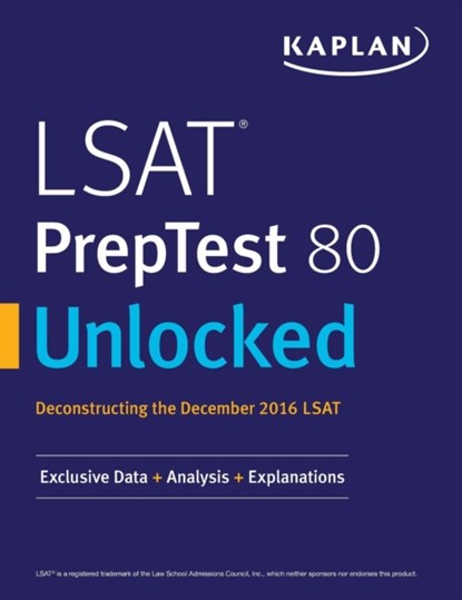 LSAT PrepTest 80 Unlocked, Kaplan Test Prep - Paperback - 9781506223391