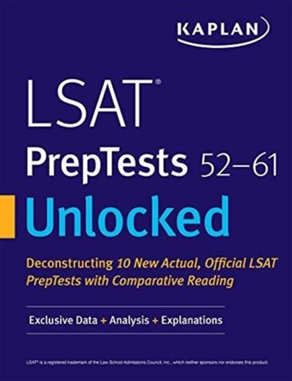 LSAT PREPTESTS 52-61 UNLOCKED, Kaplan Test Prep - Paperback - 9781506237060