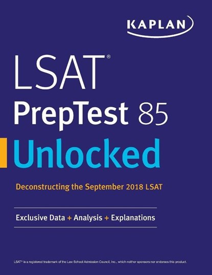 LSAT PrepTest 85 Unlocked, Kaplan Test Prep - Paperback - 9781506247175